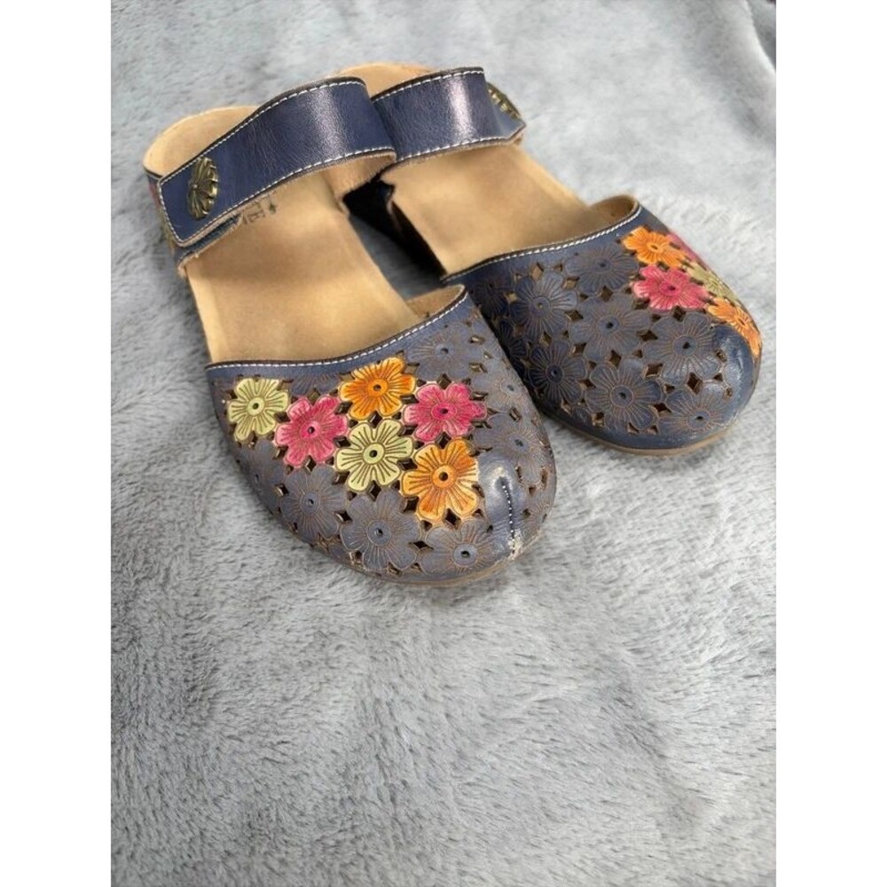 Women’s leather clogs Spring Step L'Artiste "Spikey" multi-floral 39, US 8.5